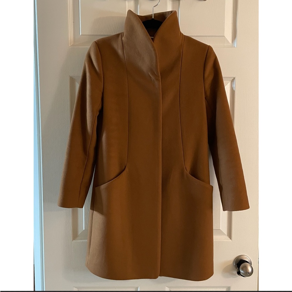 Aritzia Wilfred Cocoon Coat cigar brown XXS